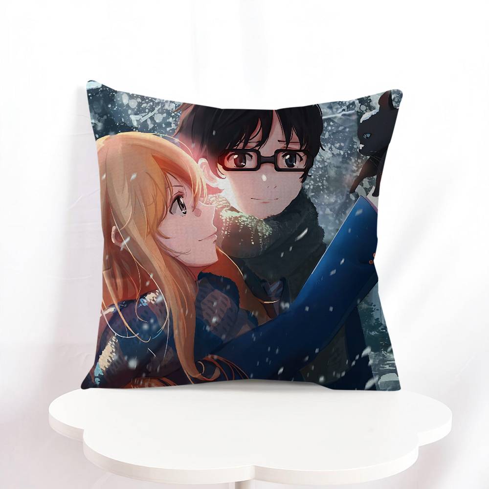 Anime Y-Your L-Lie In A-April Kissenbezug 30x50 Polyester Sofakissen Dekorative Zierkissen Heimdekoration Kissenbezug