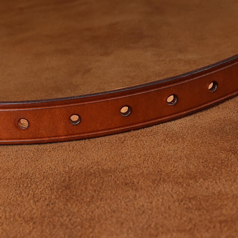 Genuine leather belt - korean style trendy top grain cowhide jeans belt