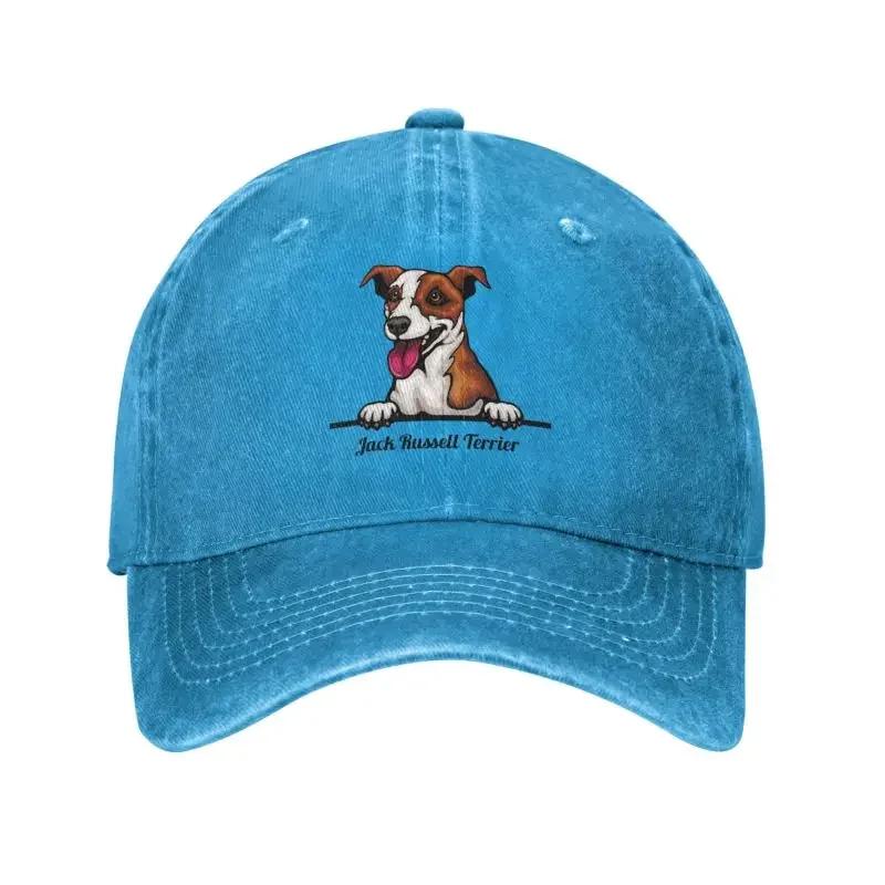 Custom Fashion Cotton Peeking Dog Jack Russell Terrier Baseball Cap Women Unisex Adjustable Adult Dad Hat Spring