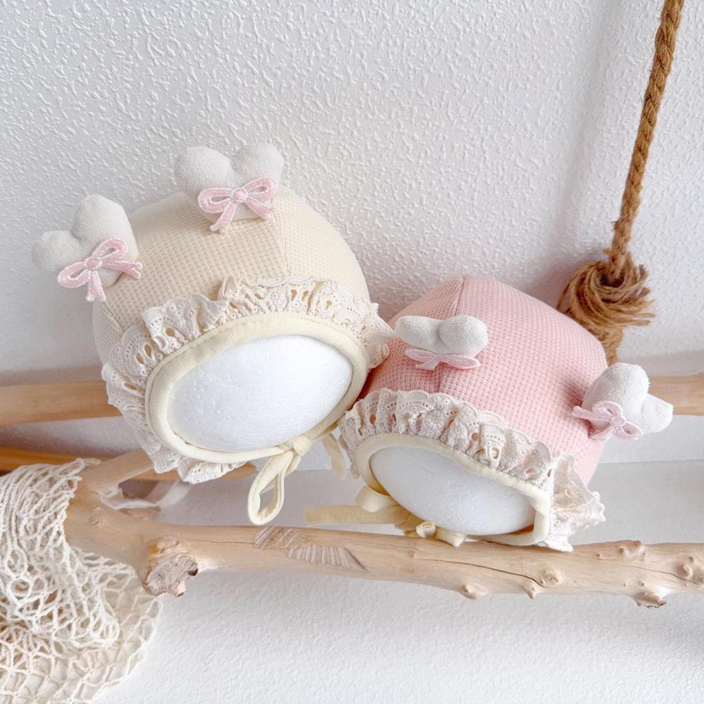 Baby Girl Bow Hat with Ear Protection for All Seasons - Newborn To Infant