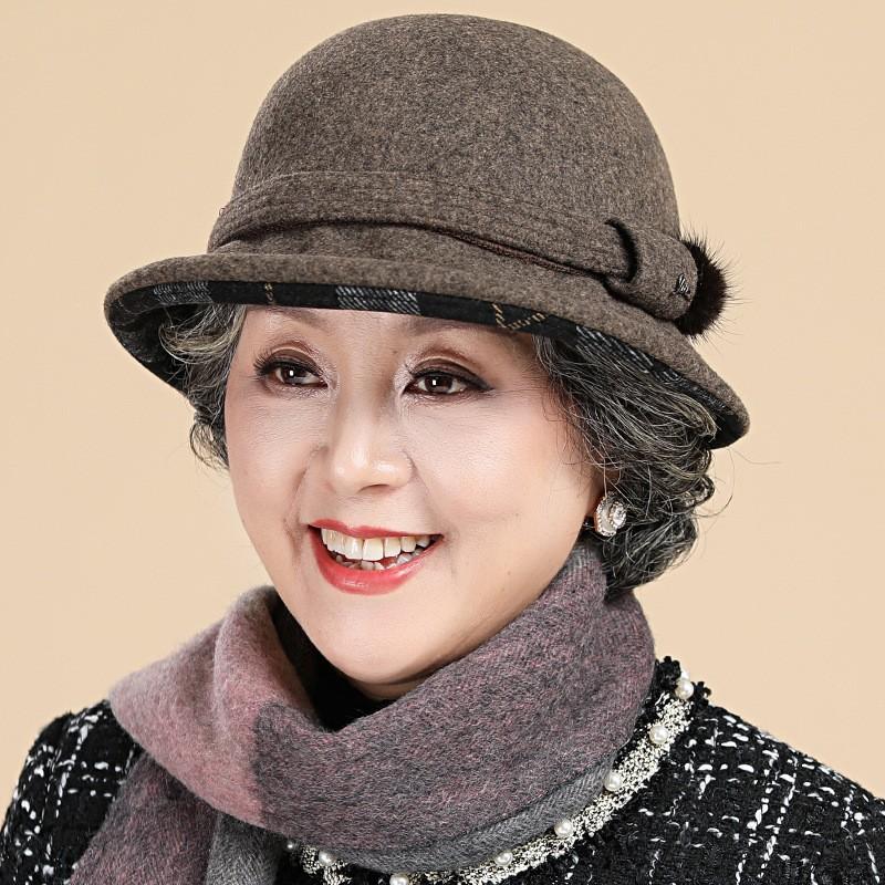 Multi-style hats, autumn and winter new fashion warm wool unilateral curling edge medium and old basin hats