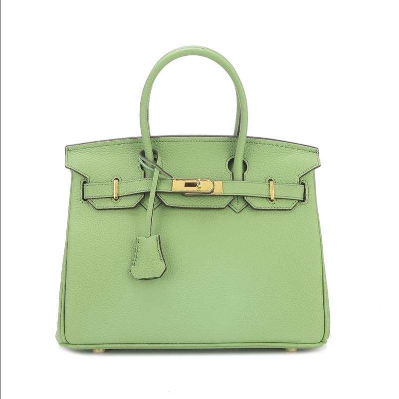 Cross Border New Cowhide Platinum Bag Genuine Leather Women's Bag Fashionable Style One Shoulder Crossbody Bag Large Capacity Handbag