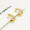 Hot Sale 18k Gold Plated Waterproof Cubic Zirconia Small Hoop Earrings for Women