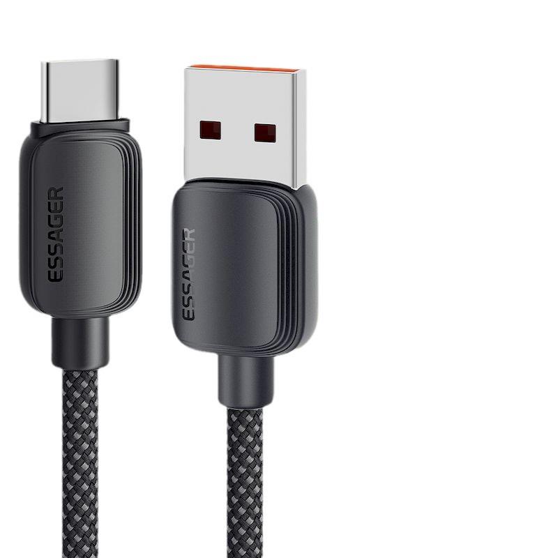 ESSAGER Super Fast Type-C Mobile Phone Charging Cable Compatible with Apple & Huawei