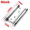 Silver Stainless Steel Two Way Door Hinge Rust Proof and Smooth Movement