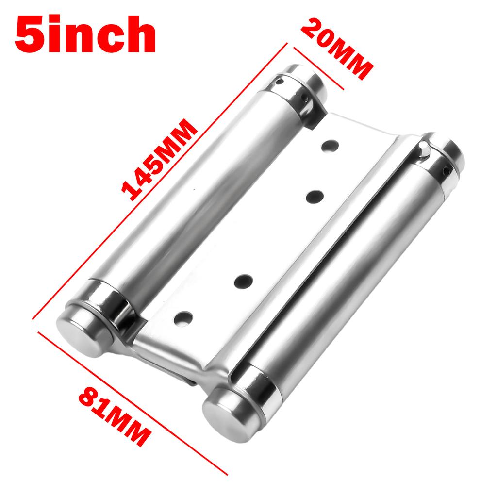 Silver Stainless Steel Two Way Door Hinge Rust Proof and Smooth Movement