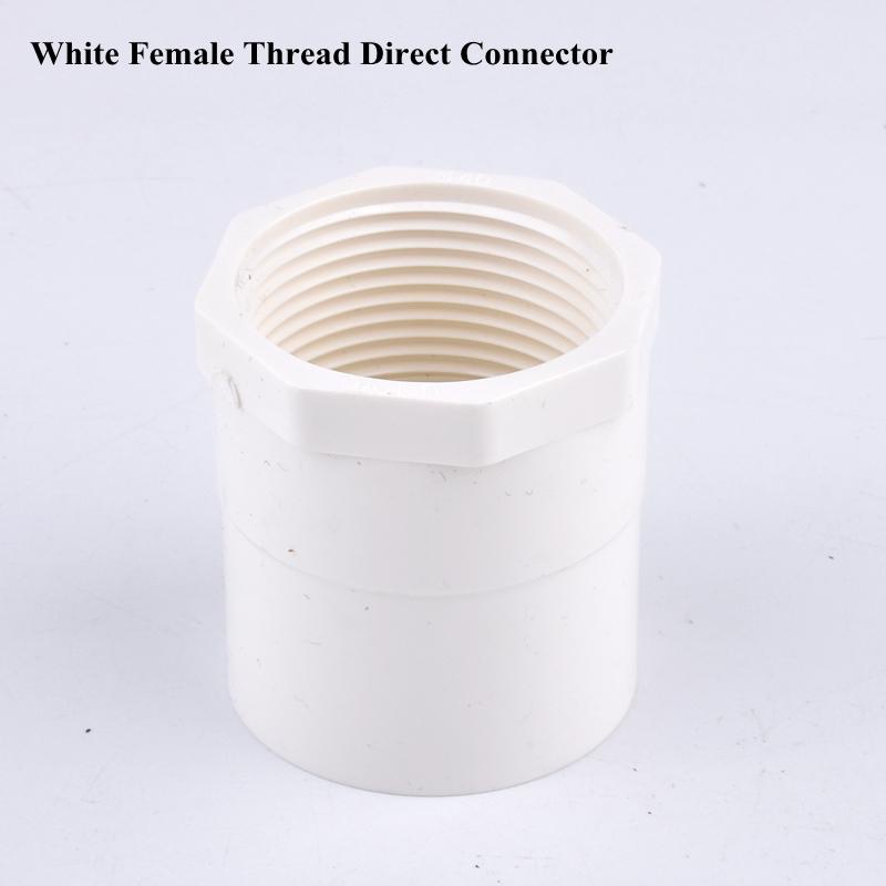1/2" ~2" Thread To 20-63mm PVC Direct Pipe Connector, Garden Watering Irrigation Aquarium Fish Tank Water Tube Joint Fittings