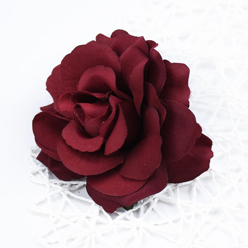 10 cm Hohe Qualität Seidenrosen Blumenwand Hochzeit Heimdeko Weihnachten DIY Brosche Brautaccessoires Ausverkauf Künstliche Blumen