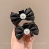 Black Elf Ear Bow Hair Claw Clip - Princess Style Hair Accessory