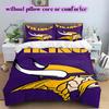 football Logo Pattern Bedding Quilt Set Quilt Cover Pillowcase Home Decoration Birthday Gift (1*duvet cover+ 2*pillowcase, without core)