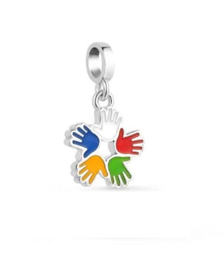 New Copper Devil'S Eye Blue Palm Charm Fit Original Bracelet Accessories Women Jewelry