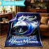 1PC Custom Name Blanket MAVERICKS BASKETBALL TEAM Flannel blankets Patterns Throw Blanket All-Season Soft Gift for Couch, Bed, Camping, Birthday gifts