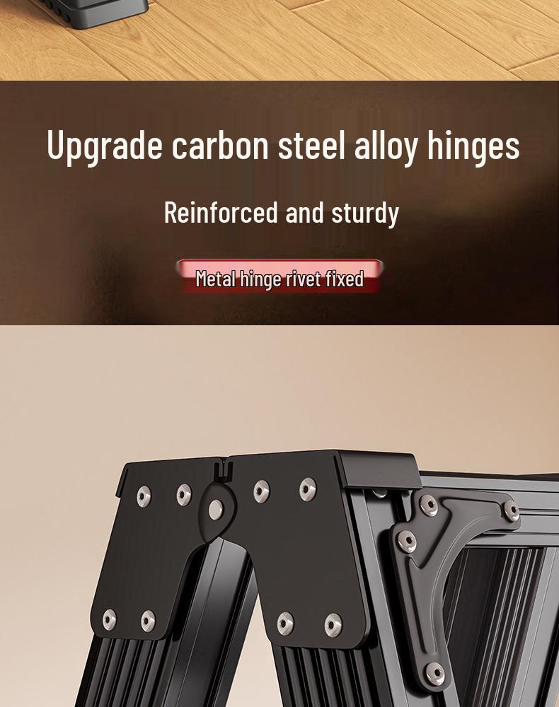 Aluminum Multifunctional Telescopic Folding Ladder: Portable, A-Frame, Household & Engineering Use