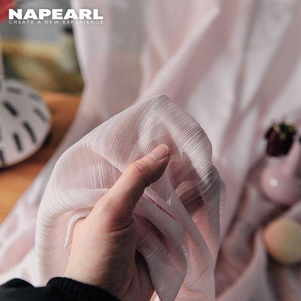 1PC NAPEARL Moderne Elegante Einfarbig Transparent Vorhang Schlafzimmer Weiche Strukturierte Tüll Transparent Vorhang Für Wohnzimmer