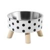 Stainless Steel Dog Bowl, Anti-knock Pet , Plastic Cat Bowl, High-footed Neck Dog Rice Bowl, Large-capacity Cat Food
