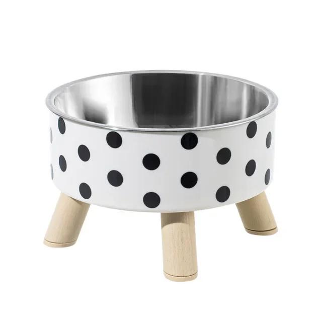 Stainless Steel Dog Bowl, Anti-knock Pet , Plastic Cat Bowl, High-footed Neck Dog Rice Bowl, Large-capacity Cat Food