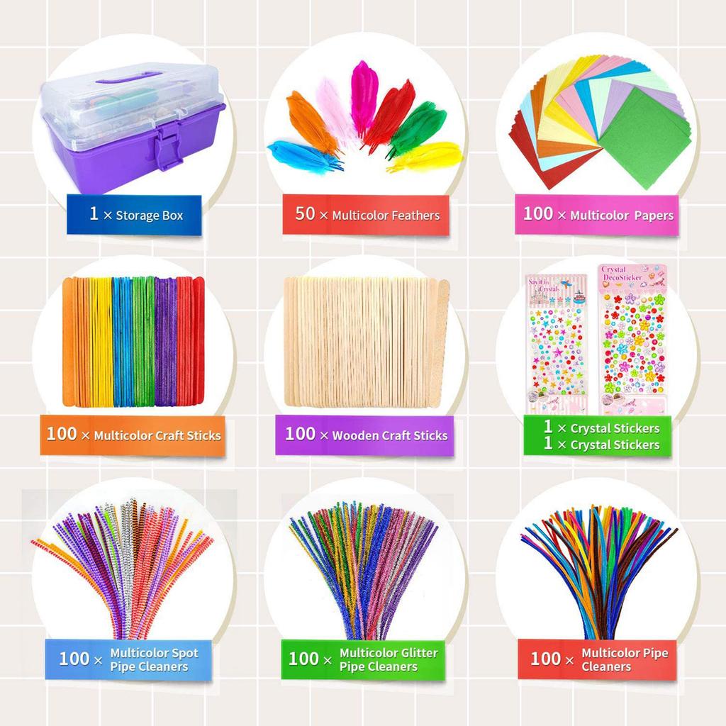 Kids Arts and Crafts Supplies Educational Preschool Art Craft Materials Funny DIY Crafting Supplies