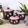 Ceramic Casserole Japanese Pink Yellow Round Multiple Size Cooking Soup Pot Household Kitchen Supplies Saucepan Cookware