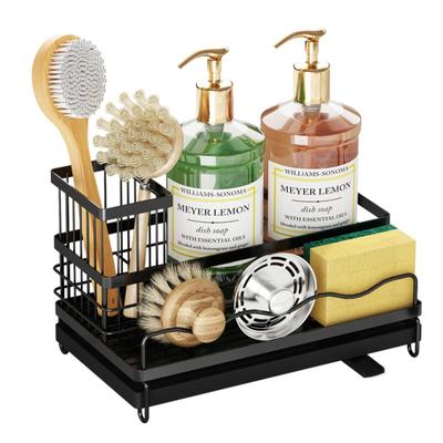 Sponge Rack Sponge Rack Carbon Steel for Kitchen Sponge Detergent Holder Scrubber Holder Detergent Bottle Holder Sponge Drainer Washroom Kitchen Sink