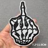 Rock Punk Patches On Clothes Clothing Thermoadhesive Patches Iron On Embroidered Patches Ghost Zipper Black And White Sewing