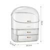 Transparent Dustproof Cosmetic Storage Box Light Luxury Minimalist Desktop Organizer Cabinet for Skincare Makeup
