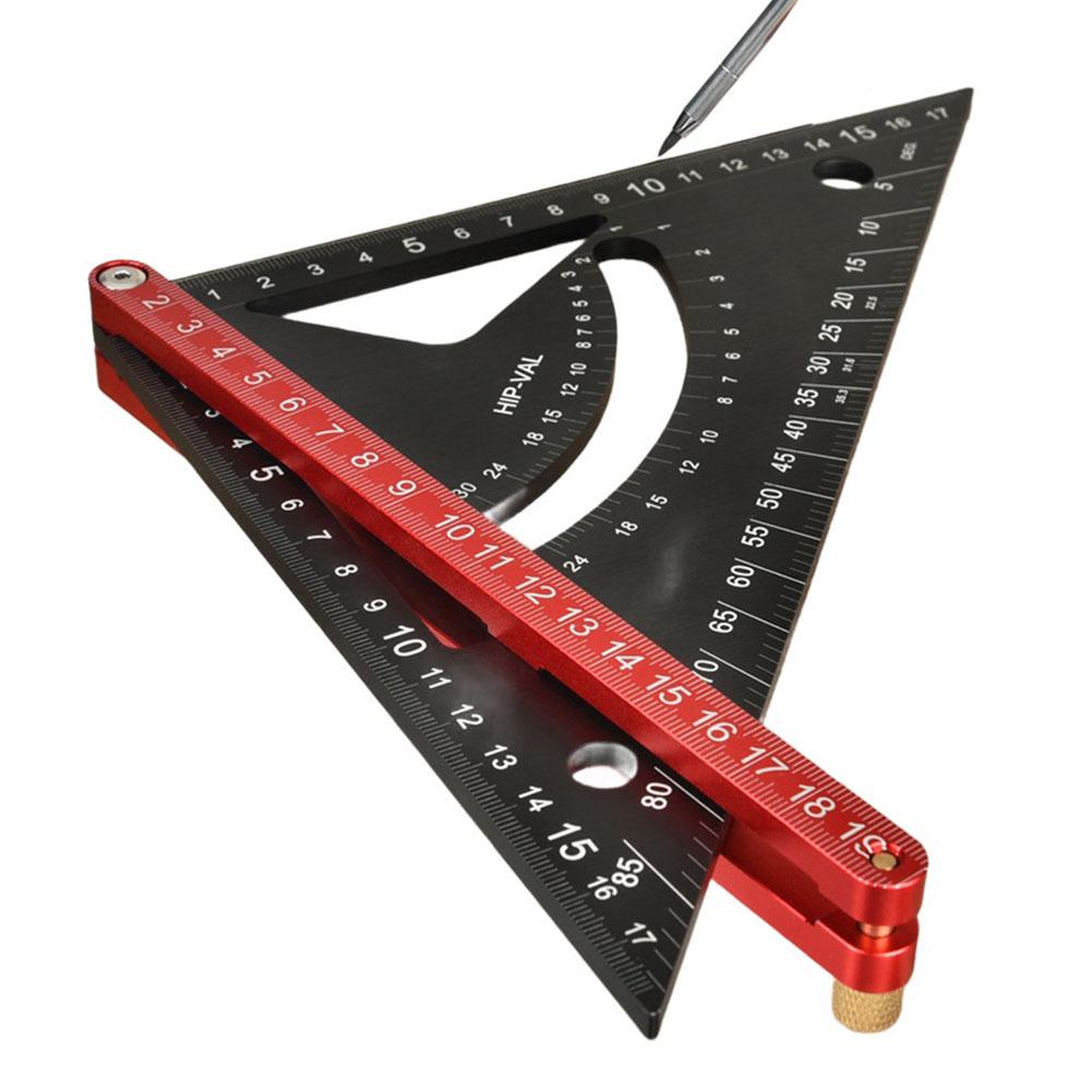 Adjustable Triangle Ruler For Carpentry Angle Measurement 200x196x275mm Aluminum Alloy Ruler 45 Degree Measurement