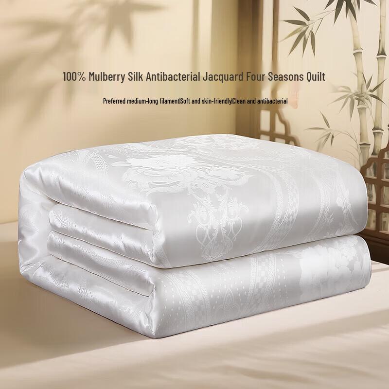 FUANNA Antibacterial All-Season Tussah Silk Blend Quilt