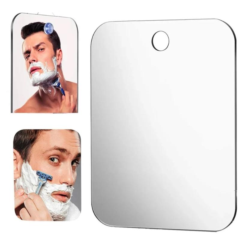 מראה אקרילית נגד אדים למקלחת, מראה לגלח ללא אדים, מראה לחדר רחצה, בלתי שביר, נייד, לנסיעות, אביזרי גילוח לאמבטיה, כלים