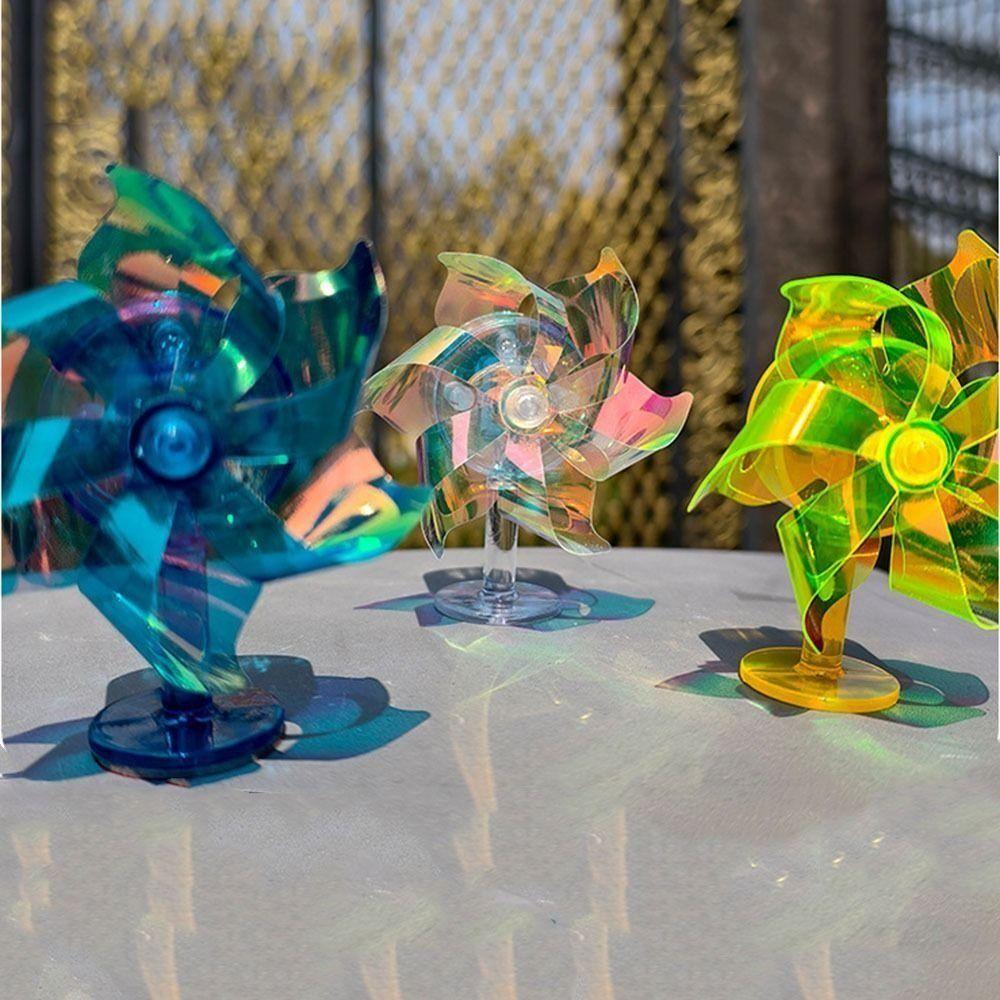 2Pcs Wind Powered Motorcycle Handlebar Windmill Colorful Bicycle Helmet Decorations  Small Scooter