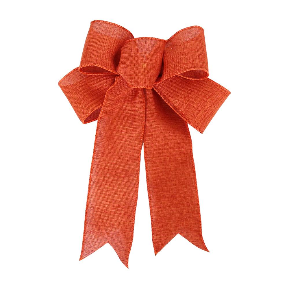 Christmas Decorations Red/Khaki Diy Bow Crafts Christmas Tree Decorations Flocking Cloth Bow Tie Charms For Christmas Atmosphere