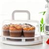 Elevated Cake Carrier with Dual Handles Portable Food Storage Box Suitable for Cupcakes Muffins and Small Cakes with Secure Lid and Base