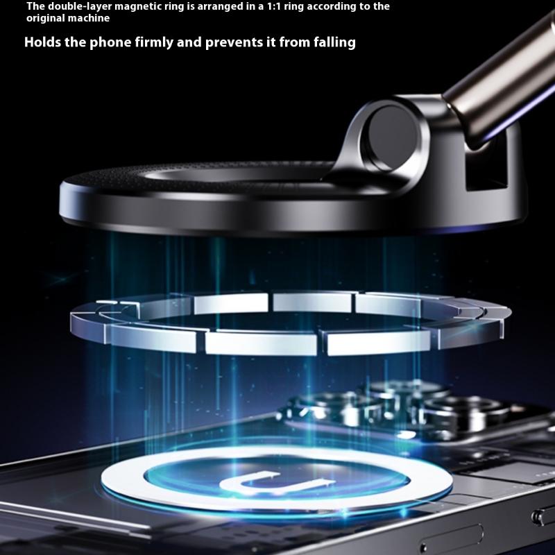 1 Piece Foldable Suction Cup And Magsafe Car Phone Holder Mount Compatible For Phone 12/13/14/15/16 Pro/Max Diy Accessories