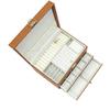 Jewelry Box Large Capacity 3 Layers Multifunctional Ring Necklace Earring Storage Box with Lock for Home