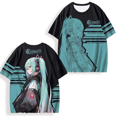 Hatsune Miku Drukowany w 3D Damski T-shirt z Krótkim Rękawem Lato Casual Uroczy Męski Top Sportowy Gorący T-shirt dla Fanów Anime Unisex Y2K 2025