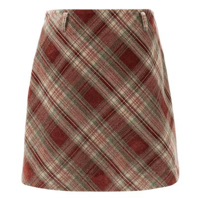 Sancai 2026 Winter High-Waisted Plaid Mini Skirt