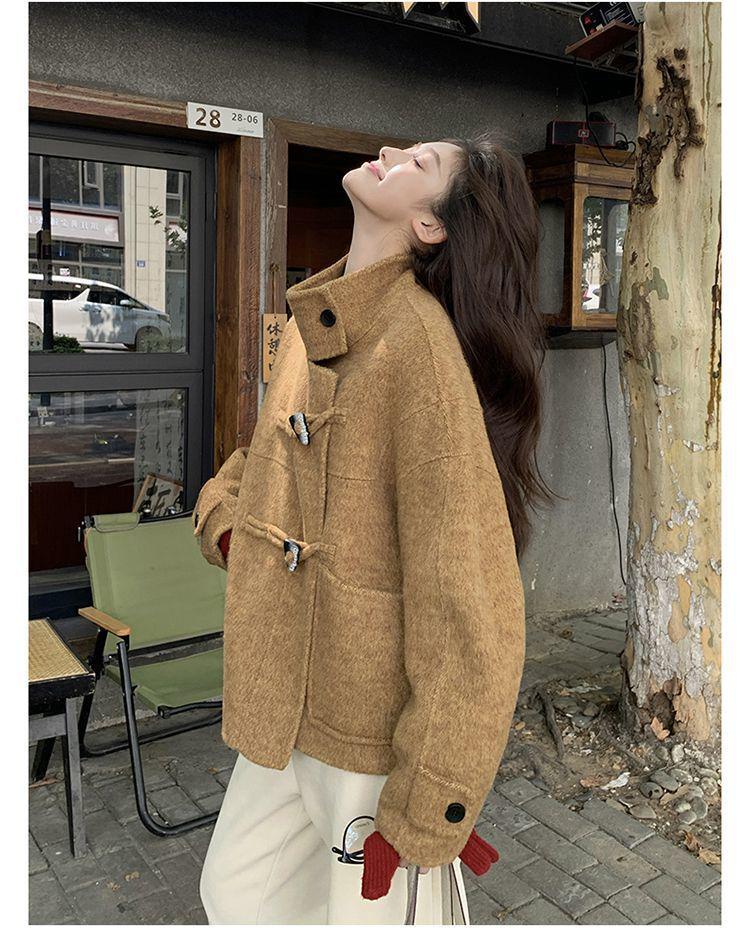 Trendy Woolen Coat: Thick, Warm, Loose-Fit for Autumn/Winter