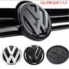 Pour VOLKSWAGEN VW Emblème de Calandre Avant Chrome Noir pour Voiture 137MM + Emblème de Coffre Arrière 115MM Emblème Auto Pour Volkswagen VW G