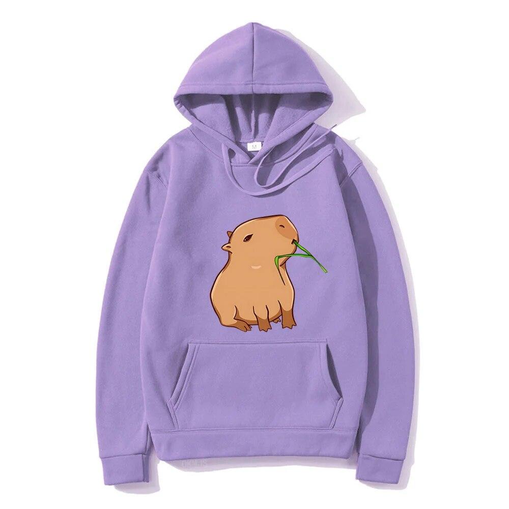 Funny Capybara Print Unisex's Hoodies Kawaii Cartoon Tops Sweatshirt for Girls Unisex Fashion Harajuku Graphic Hooded Pullovers
