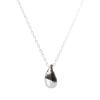 This Genuine 925 Sterling Silver 18K Teardrop Charm Necklace Features a Minimalist Design and a Small It Comes with a Drawstring Pouch and Is a