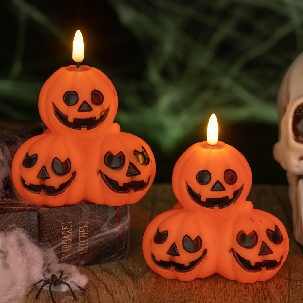 Halloween Ball Party Table Atmosphere PVC Glow-in-the-Dark Pumpkin Lantern
