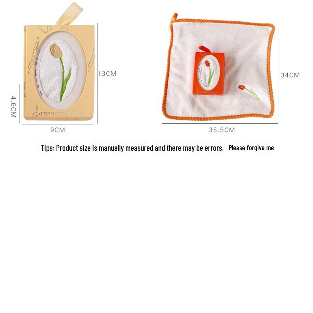 

Набор из 2: Нежная подарочная коробка «Тюльпан» с высококачественными утолщенными полотенцами