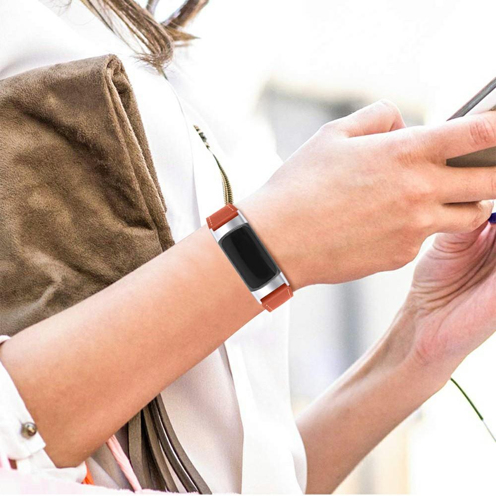 For Fitbit Charge 6/5 Smart Watch Band Genuine Leather Adjustable Wrist Strap Replacement