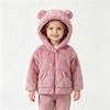 Girls Zip-Up Hooded Sweatshirt Long Sleeve Color Casual Top