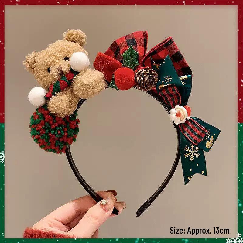 Serre-tête à bois de Noël pour enfants - Accessoire festif pour les fêtes