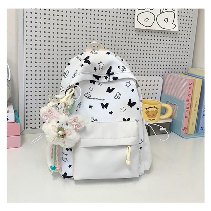The New Schoolbag Is High-value, Fresh, Sweet, Literary and Cute Butterfly Backpack, Light Travel Backpack for Junior High School Students