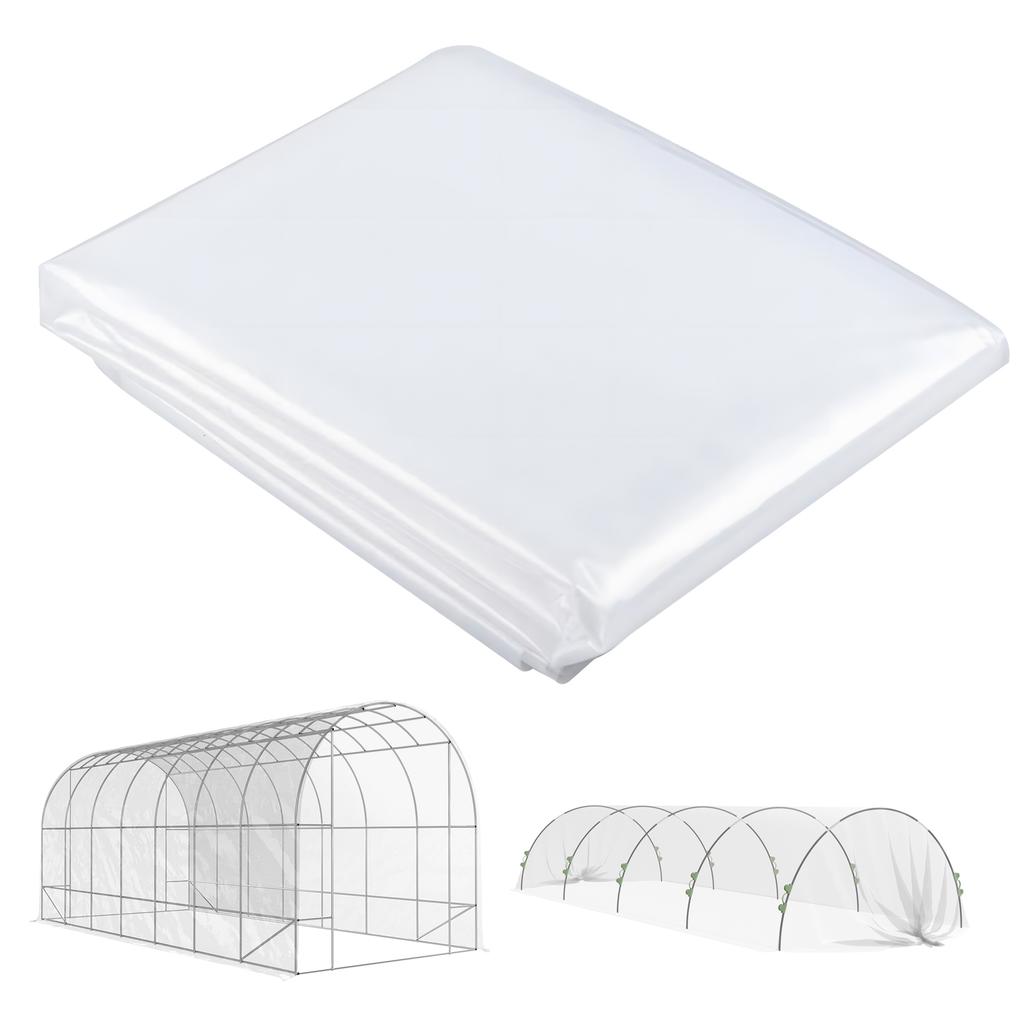 Greenhouse Cover Made of PE, Tarp for Covering Plants, UV Resistant, Waterproof, FILM ONLY 7 x 8 m