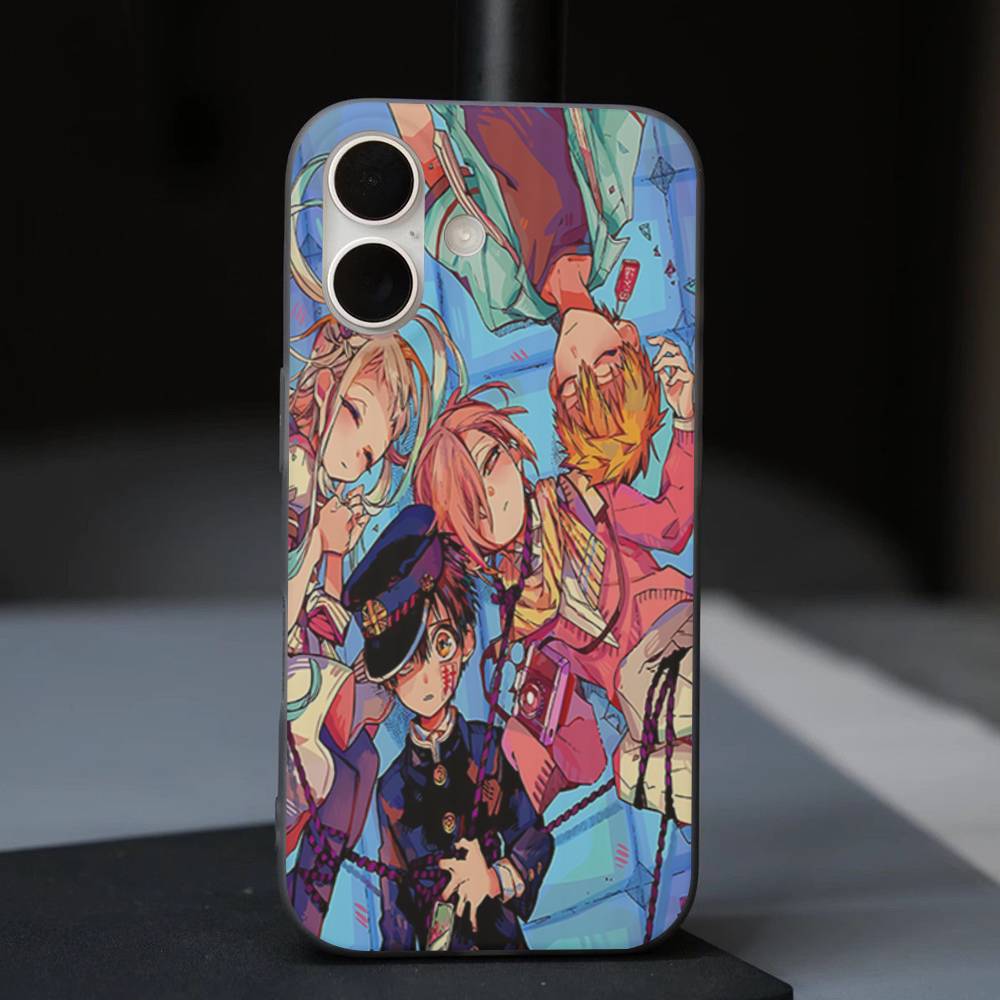Anime Toilet-Bound Hanako-kun Phone Case For IPhone 17 16 15 14 13 12 11 Pro Plus Pro Max Soft Stripe Cover