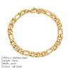 EManco Female Figaro Link Chain Stainless Steel Bracelet Gold Charm Bracelets Chain Bracelets for Women Man Gifts