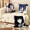 Anime C-Chainsaw Man Cushion Cover Soft Short Plush Pillow Cover Smooth Cozy Texture Aesthetic Cushion Case Home Decor