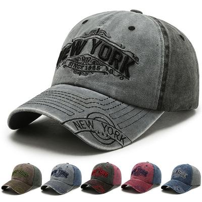 Retro Men's Baseball Cap Korean Version Instagram Trend Cap Washed Hat Outdoor Sports Female Visor Hat